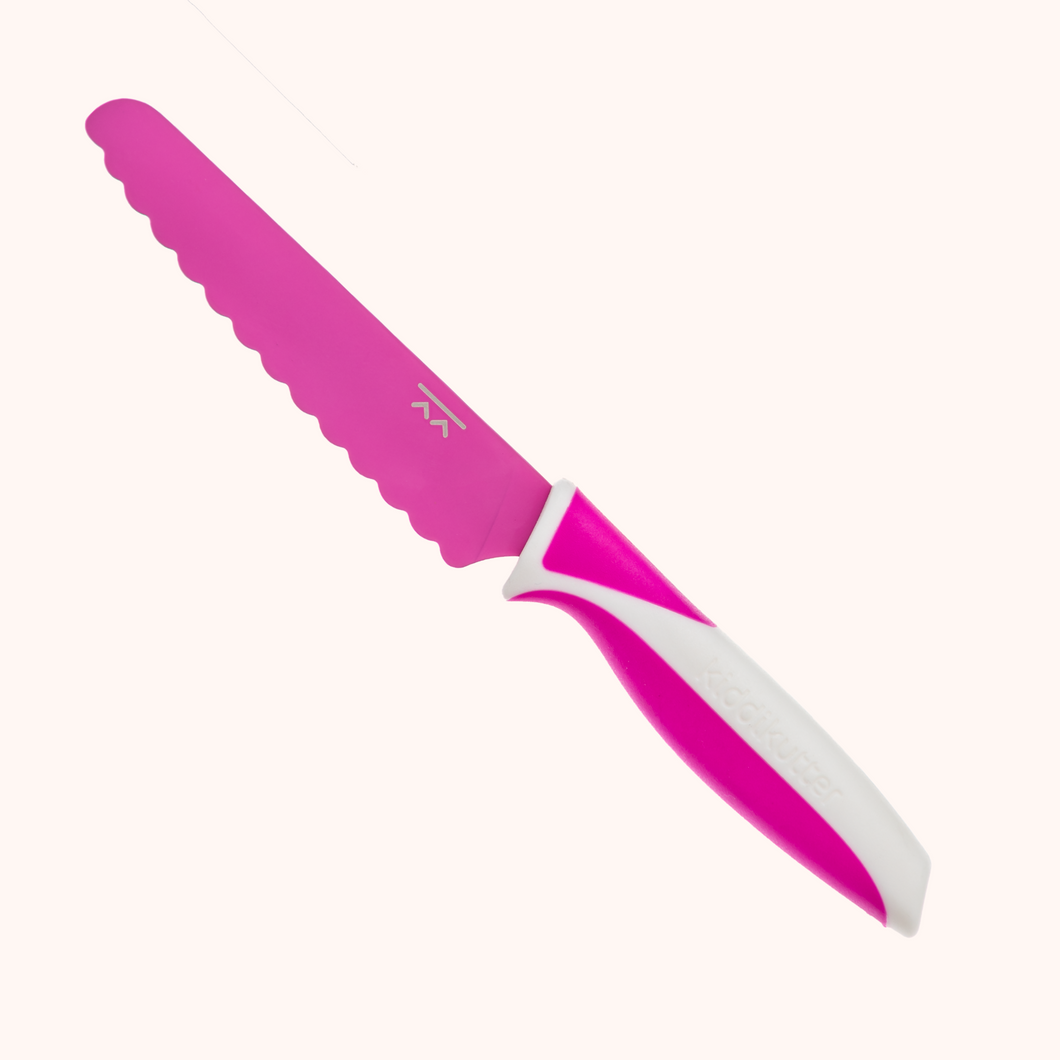 Kiddikutter child safe knife in  bright pink
